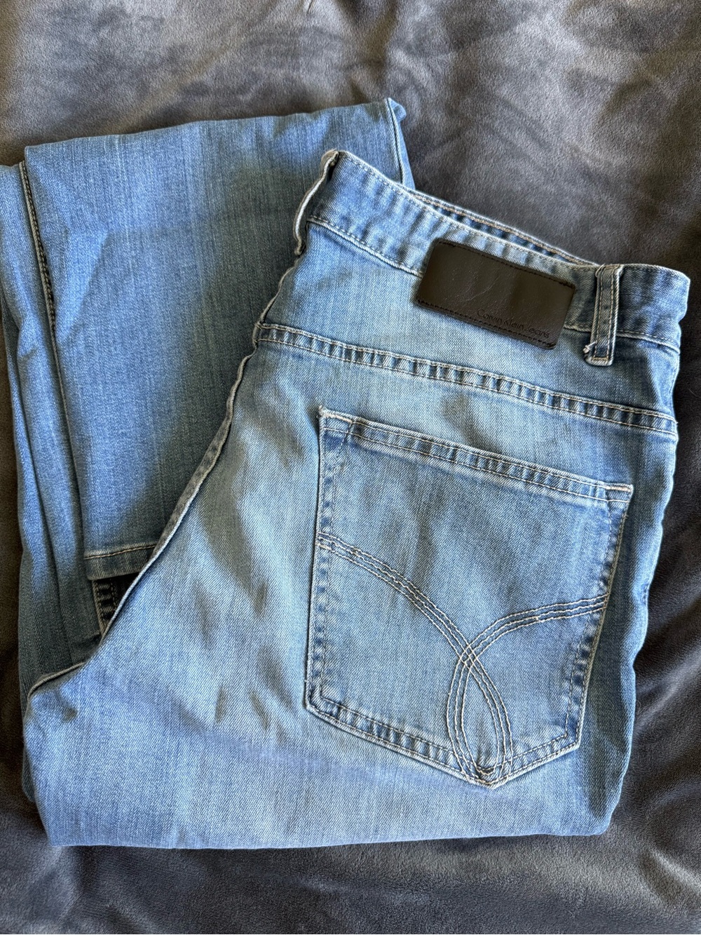 Men’s 34/30 Calvin Klein Jeans Light Blue Straight Leg Jeans